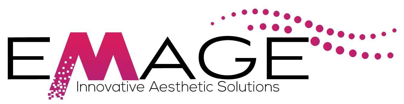 a close up of Emage Medical logo
